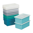 Cubby Storage Bins with Non-Snap Lids, 10-Piece