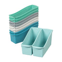 Linking Organizer Books Bins, Plastic Vertical Storage, 10-Piece