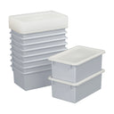 Cubby Storage Bins with Non-Snap Lids, 10-Piece