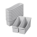 Linking Organizer Books Bins, Plastic Vertical Storage, 10-Piece