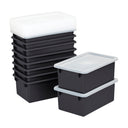 Cubby Storage Bins with Non-Snap Lids, 10-Piece