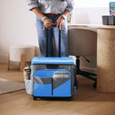 Mobile Folding Utility Cart with Canvas Storage Organizer Bag