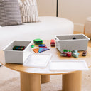 Cubby Storage Bins with Non-Snap Lids, 10-Piece
