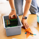 Cubby Storage Bins with Non-Snap Lids, 10-Piece
