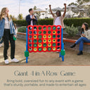 Giant 4-in-A-Row Indoor and Outdoor Yard Game Set, 3.8ft Tall