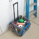 Mobile Folding Utility Cart with Canvas Storage Organizer Bag