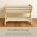 Sidestack Book Caddy Storage Organizer with Shelf