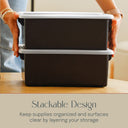 Cubby Storage Bins with Non-Snap Lids, 10-Piece