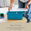 Cubby Storage Bins with Non-Snap Lids, 10-Piece