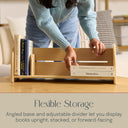 BookNest Desktop Bookshelf with Adjustable Slider