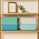 Cubby Storage Bins with Non-Snap Lids, 10-Piece