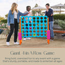 Giant 4-in-A-Row Indoor and Outdoor Yard Game Set, 3.8ft Tall