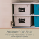 Cubby Storage Bins with Non-Snap Lids, 10-Piece