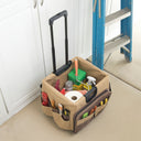 Mobile Folding Utility Cart with Canvas Storage Organizer Bag