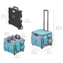 Mobile Folding Utility Cart with Canvas Storage Organizer Bag