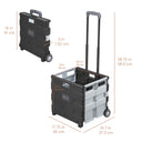 Collapsible Mobile Utility Cart with Storage Bag Organizer