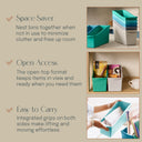 Linking Storage Book Bins, 10-Piece