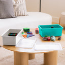 Cubby Storage Bins with Non-Snap Lids, 10-Piece