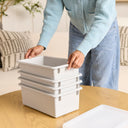 Cubby Storage Bins with Non-Snap Lids, 10-Piece