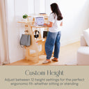 ModDesk Adjustable Sit or Standing Desk with Storage Shelves