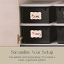 Cubby Storage Bins with Non-Snap Lids, 10-Piece