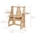 ModDesk Adjustable Sit or Standing Desk with Storage Shelves